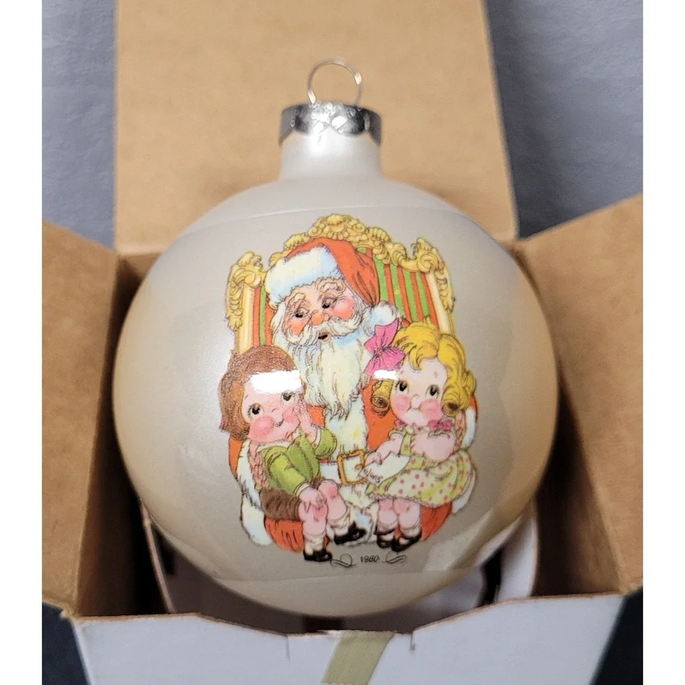 Vintage 1980 Campbell's Kids Collector's Edition Christmas Glass Ball Ornament